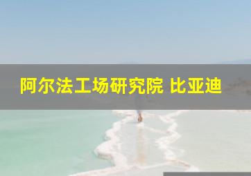 阿尔法工场研究院 比亚迪